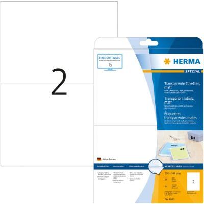 ​ملصقات، هيرما 4683، ملصق شفاف متعدد الاستخدامات 210×148 مم، شفاف