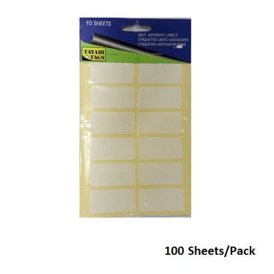 Labels, Tayabi Tags,  A7 (100sheets), 12 Label/Sheet, (40x20mm), White