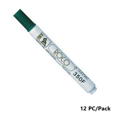 Permanent Marker, ROCO, 350F Chisel Tip, 1-4mm, Green, 12 PC/Pack