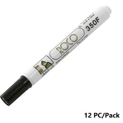 Permanent Marker, ROCO, Chisel Tip, 1-5mm, Black, 12 PC/Pack