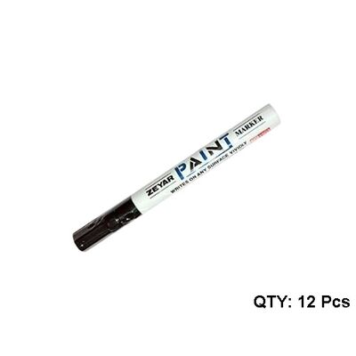 Paint Marker, ZEYAR, ZP1501,  Round Tip, 0.8-1.2 mm, Black, 12 PC/Pack