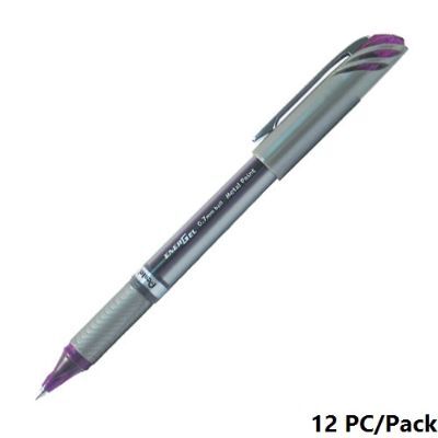 قلم، بنتل، قلم حبر(جل سائل)، 0.7 مم، بغطاء، بنفسجي، 12حبة/علبة