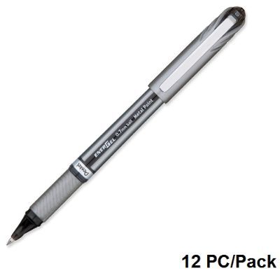 قلم، بنتل، قلم حبر(جل سائل)، 0.7 مم، بغطاء، اسود، 12حبة/علبة