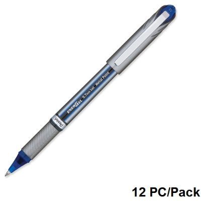 قلم، بنتل، قلم حبر(جل سائل)، 0.7 مم، بغطاء، ازرق، 12حبة/علبة
