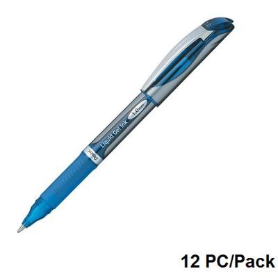 قلم، بنتل، قلم حبر(حبر هلامي سريع الجفاف)، 1.0 مم، بغطاء، ازرق، 12حبة/علبة
