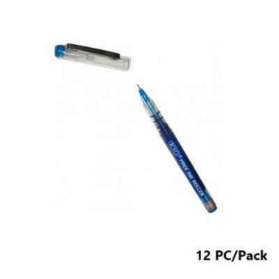 Pen, ROCO,  0.7mm,Free Ink Roller , Capped,Blue, 12pcs/Pack