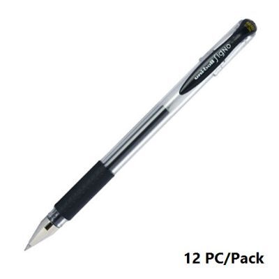 قلم، يوني-بول، قلم حبر جل  (سينغو دي-اكس)، 0.7 مم، بغطاء، اسود، 12حبة/علبة