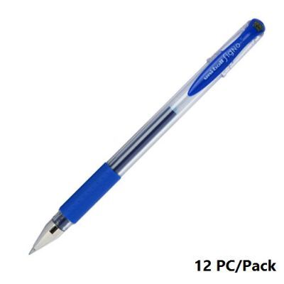 قلم، يوني-بول، قلم حبر جل  (سينغو دي-اكس)، 0.7 مم، بغطاء، ازرق، 12حبة/علبة