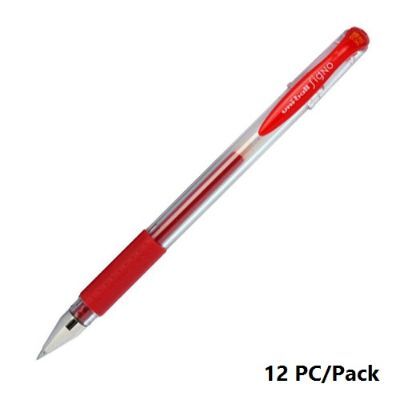 قلم، يوني-بول، قلم حبر جل  (سينغو دي-اكس)، 0.7 مم، بغطاء، احمر، 12حبة/علبة