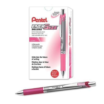 PENCIL, Pentel, PL77-P, 0.7mm, Energize Pencil, Mechanical, Pink, 12pcs/Pack