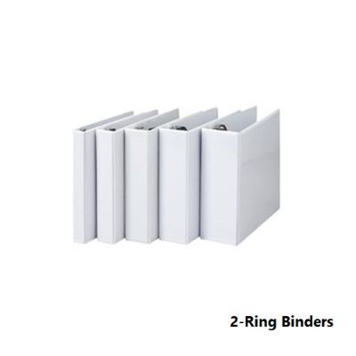 Ring Binders,  2-Ring Binders, 1 in (25 mm), A4, White