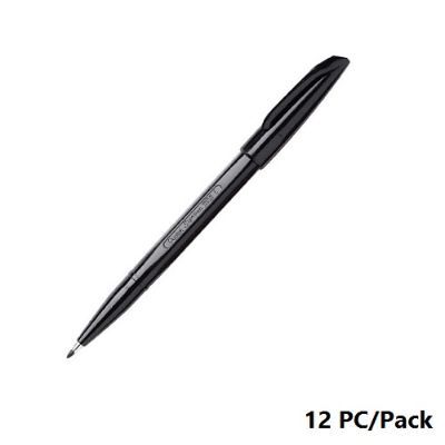 Sign And Marking Pen, Pentel, S520-A , 2.0mm, Acrylic Nip, Black,12 PC/PACK
