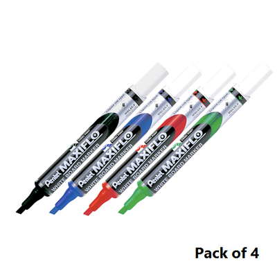 Whiteboard Marker , Pentel , MWL-04 , Maxfilo , 4 Colors/Box