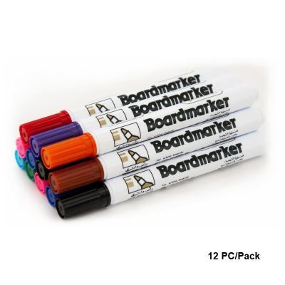 Whiteboard Marker, ROCO, 1.5 - 3 mm, Round Tip, Assorted Color, 12 Colors/Box