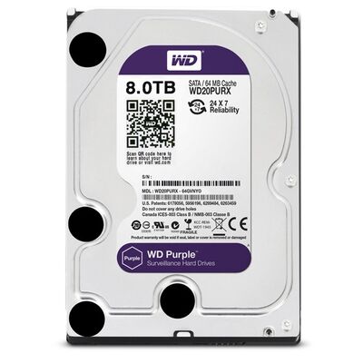 8TB WD Hard Drive  Surveillance HDD for DVRs & NVRs
