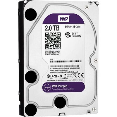 2TB WD Surveillance HDD for DVRs & NVRs - Available at Security Zone
