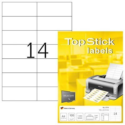 Labels, Top Stick, Multi-purpose Labels, 105 x 42.3 mm, white