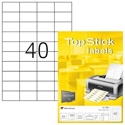 Labels, Top Stick, Multi-purpose Labels, 52.5 x 29.7 mm, white