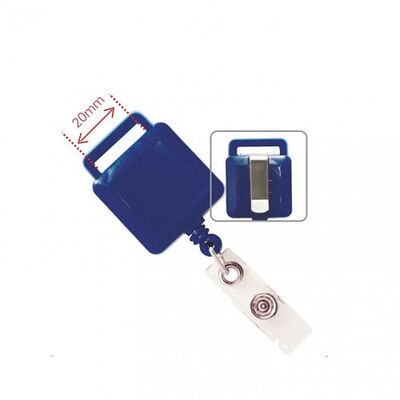 KEJEA's Blue Square Retractable Badge Holder - Enhance Your Professional Look