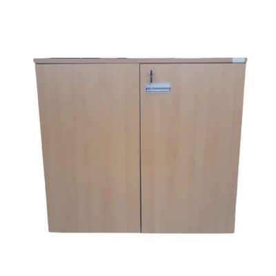 Cabinet Premium Wood Storage, 2-Door Design, Brown - 87 cm