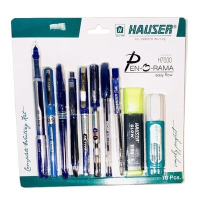 Pen, HAUSER, Assorted Writing Kit, 10 PC/Pack