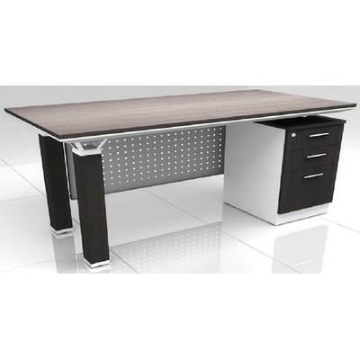 Desk HOOR with Fixed Pedestal - Black 140 cm
