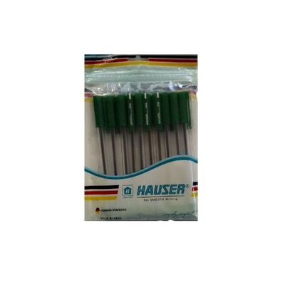 Pen, HAUSER, Ball Pen, 0.5mm, Green, 10 PC/Pack