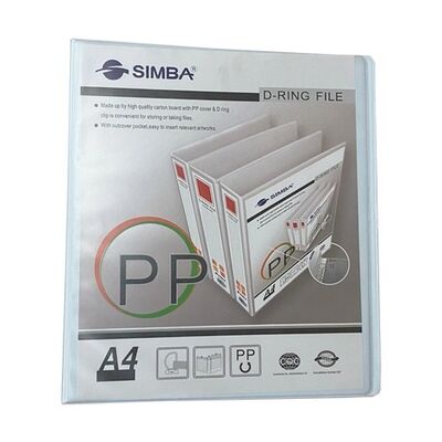 Ring Binders, SIMBA, 4-Ring Binders, 3 in (75 mm), A4, White