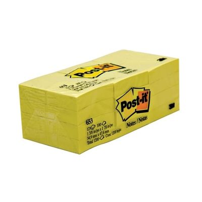 Sticky Note 3M Post-it 653 size: (35x48mm) 12 PC/Pack