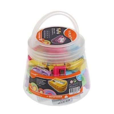 Sharpener, Y-PLUS, Plastic Sharpener with One Holes, Assorted Colors, 72 PC/Pack