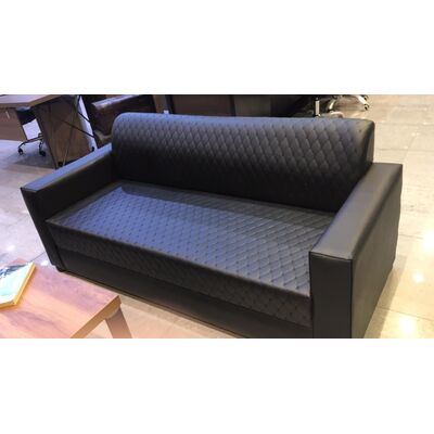 Sofa 3-Seater  Black Leather