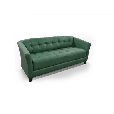 أريكة جلدية فاخرة لثلاثة أشخاص باللون الأخضر أو الأسود
