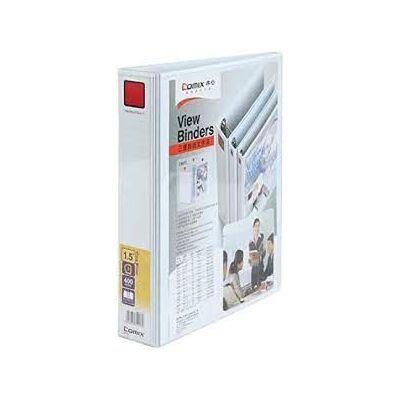 COMIX HD View Binders PVC, A4 Size, 3-D 40mm (1.5"), White Color