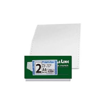 ورق الكمبيوتر سينارلاين بحجم: 9.5 x 11 إنش، 2 طبقة نقية (أبيض+ مزدوج) - NCR (1000 ورقة/صندوق)