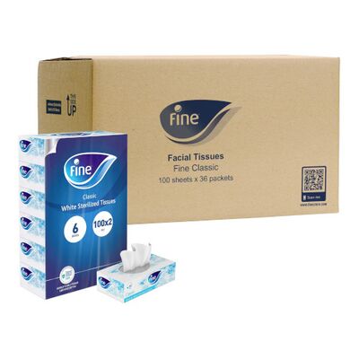 Facial Tissues FINE 100 tissues x 36 boxes