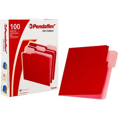 Manila File Folder PENDAFLEX Letter Size Red