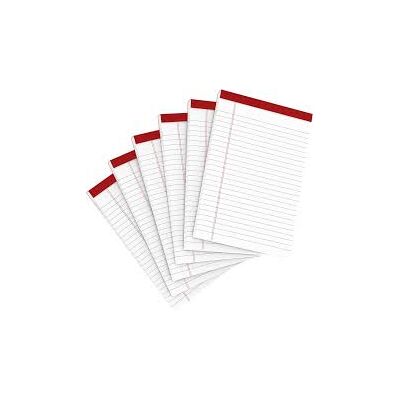 Notebook Legal Pad White A4 Size 21 x 29.7 cm, 40 Sheets/Pad (10 pieces)