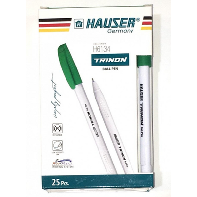 Pen, HAUSER, Ball Pen, 0.7mm, Green, 25 PC/Pack