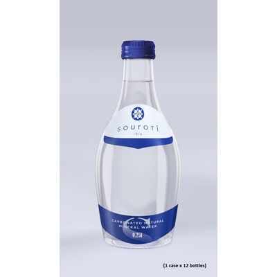 Souroti Natural Water Glass Sparkling 250 ml (1 case x 12 bottles)