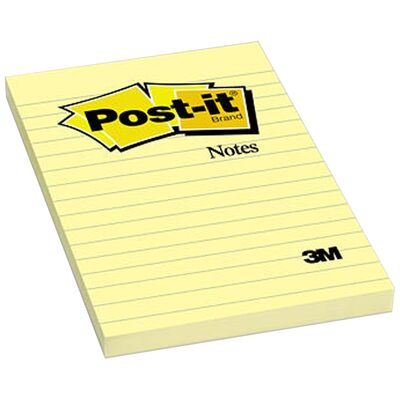 Sticky Note 3M Post-it Lined size: (4x6"), USA Made, 12 PC/Pack
