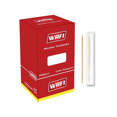 Wooden Toothpick 1000 pcs - Clear Wrap