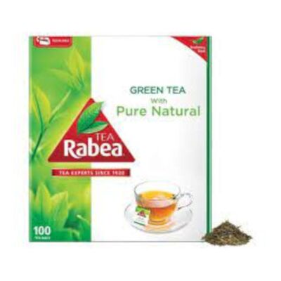 Green Tea Pure Natural Rabea (12 cases x100 tea Bags) Carton