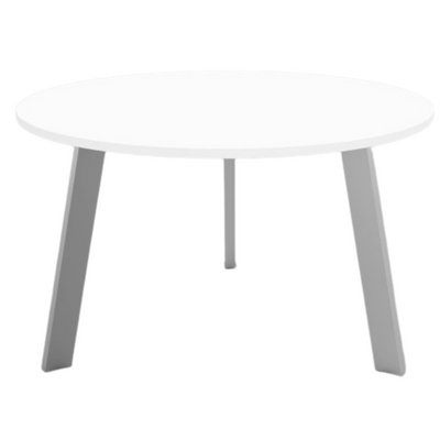 Round EBTIKAR Conference Table - White 120cm