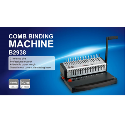 Comb Binding Machine B2938 - 450 Sheet with 21 Release Pins