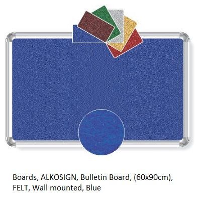 Blue Felt Wall-Mounted Bulletin Board (60x90cm): Stay Organized in Style