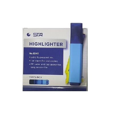 Highlighter Marker, STA, 1 - 5 mm, Chisel Tip, Blue,10 PC/Box