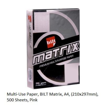 Multi-Use Paper, BILT Matrix, A4, (210x297mm), 500 Sheets, Pink