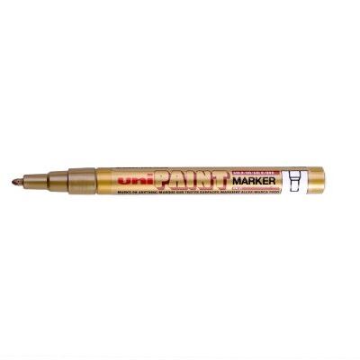 Paint Marker, Uni-Ball, PX-21, Round Tip, 0.8-1.2 mm, Gold