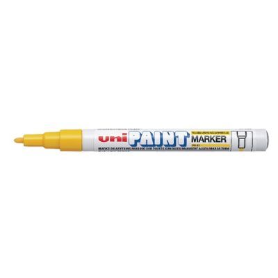Paint Marker, Uni-Ball, PX-21, Round Tip, 0.8-1.2 mm, Yellow