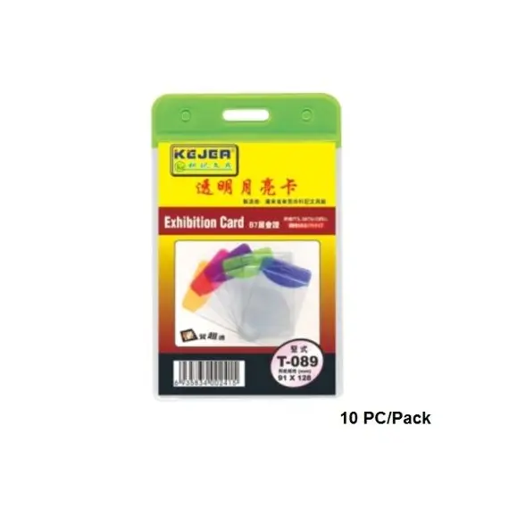 KEJEA Exhibition Card Holder T-089 V | Plastic Badge Holders 10PC/Pack - Badges & Holders